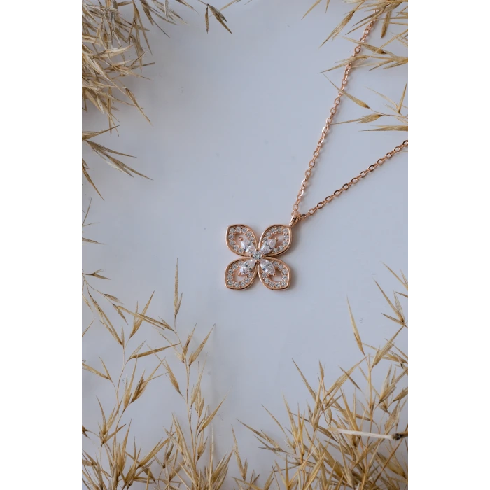 Yonca Rose 925 Gümüş Kolye