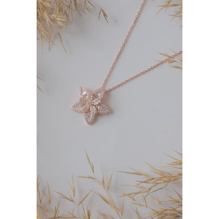 Lotus&Papatya Rose 925 Gümüş Kolye