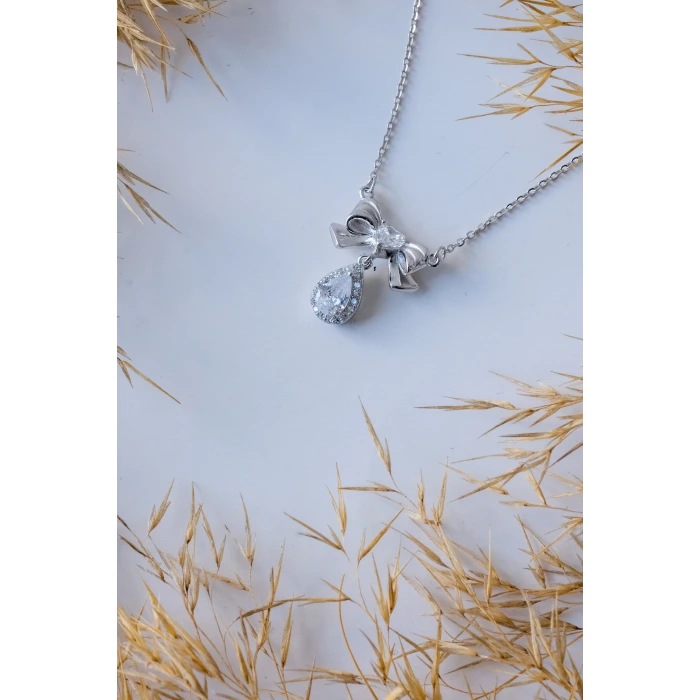 Fiyonk Damla Silver 925 Gümüş Kolye