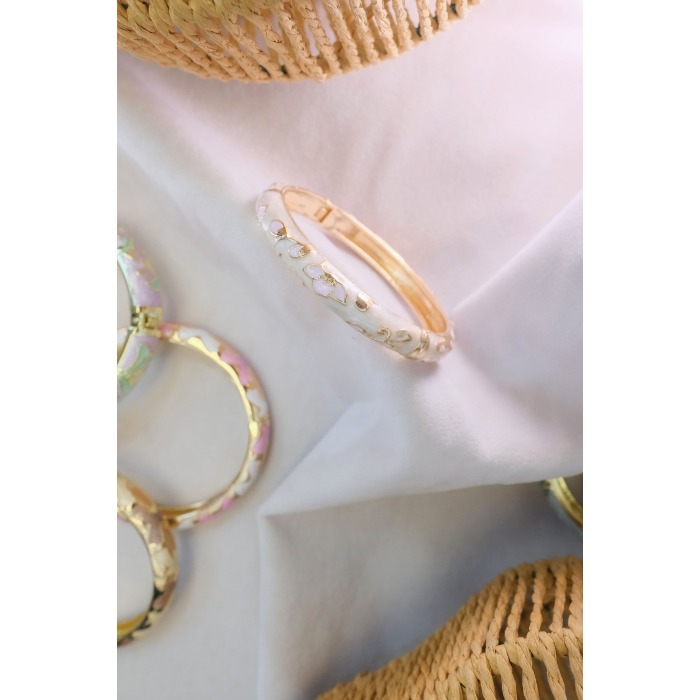 Mineli Bileklik Beyaz