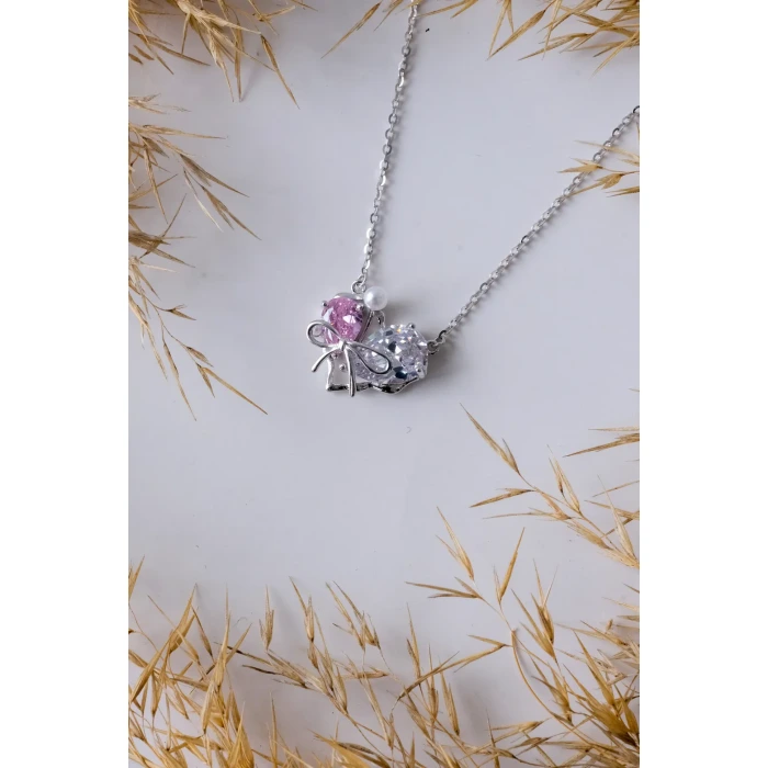 Kalp&Fiyonk Silver 925 Gümüş Kolye