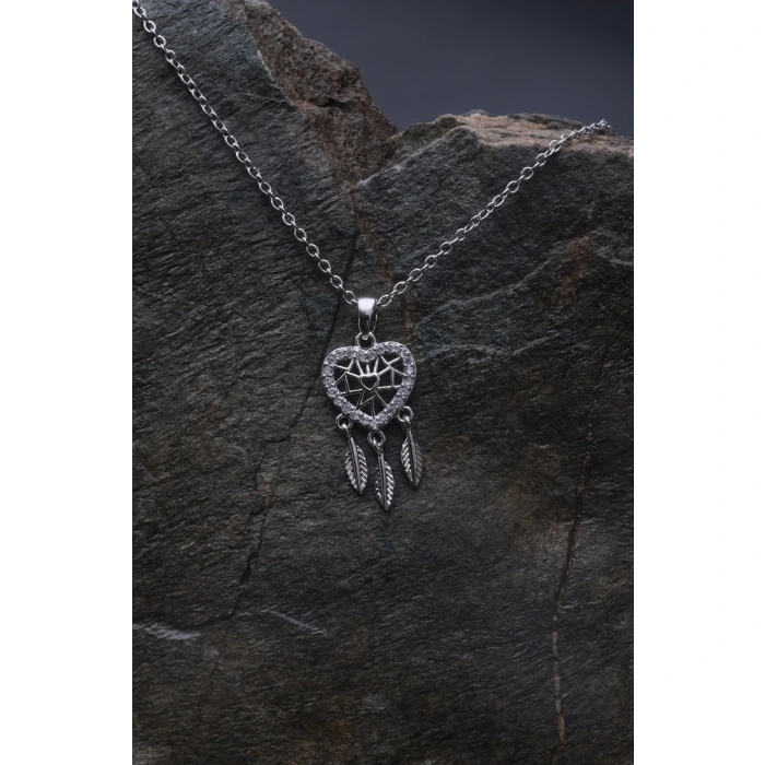 Düş Kapanı Silver Çelik Kolye 