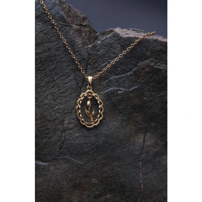Acrab Gold Çelik Kolye 