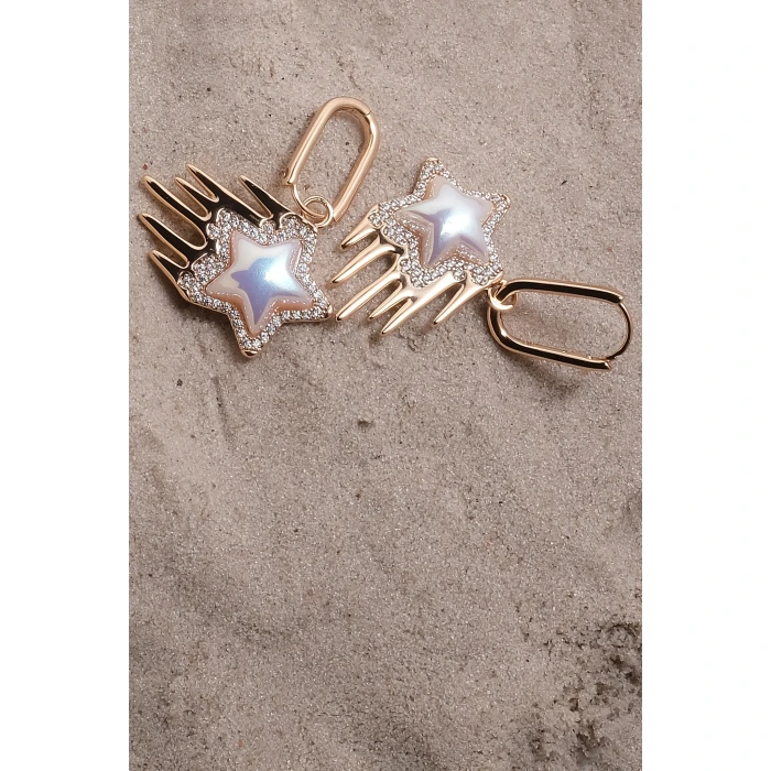 Kayan Yıldız Rose Xuping Küpe 