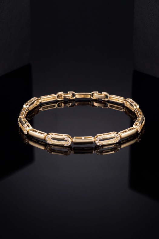 Urban Link Zirkon Taşlı Kadın Bileklik-14k Gold Renk Kaplama