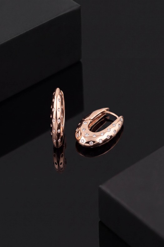 Sofya Xuping Küpe-Rose Renk Kaplama