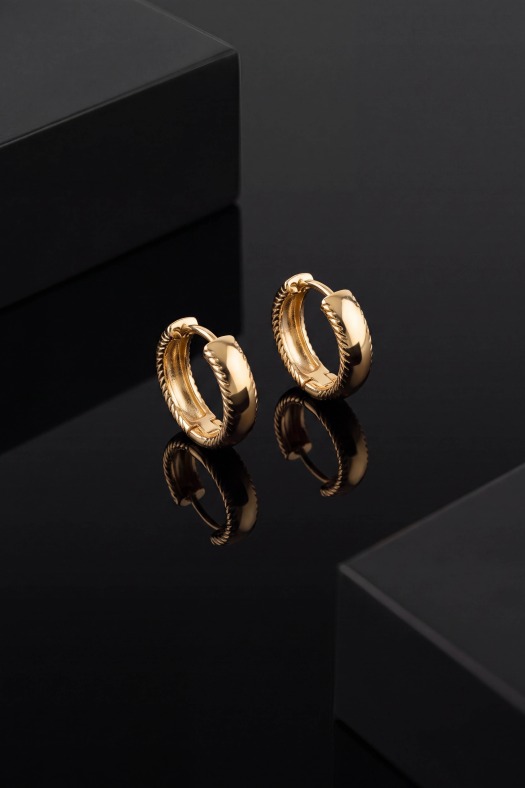 Puka Xuping Küpe -14K Altın Renk Kaplama