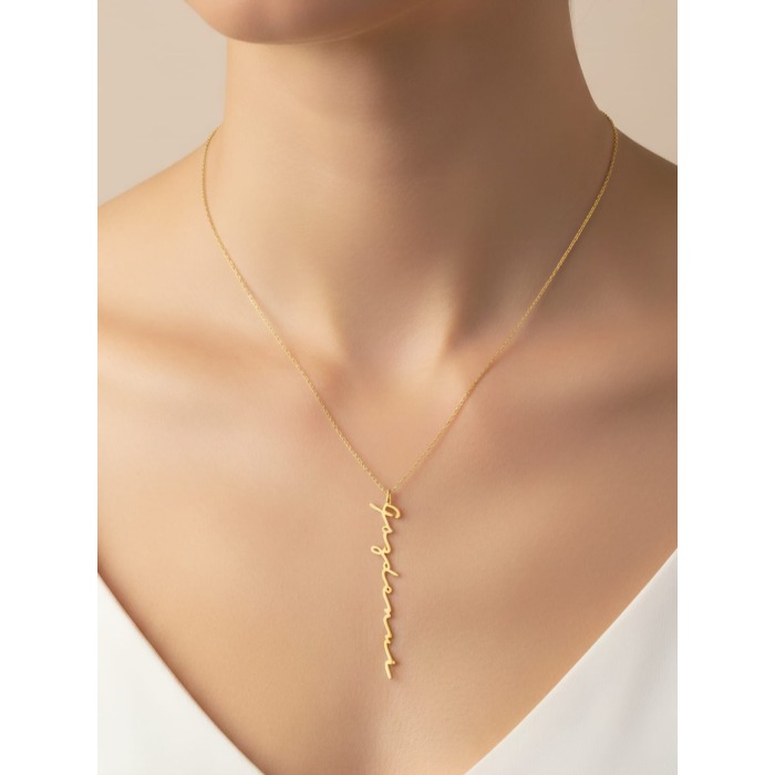 925ayar Gümüş Y İsim Kolye-Kişiye Özel Kolye